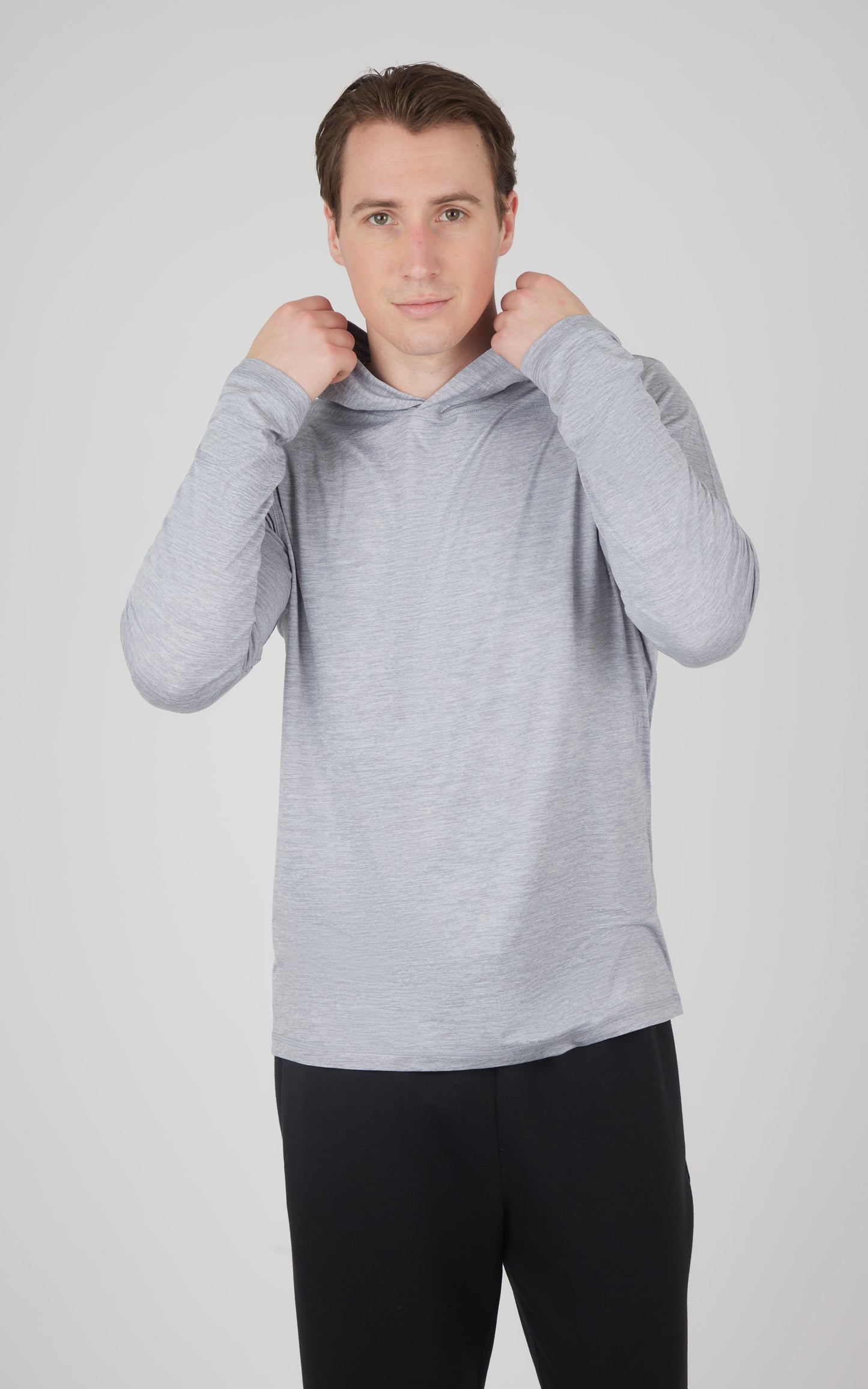 90 Degree by Reflex Men's Cationic Long Sleeve Hooded Shirt