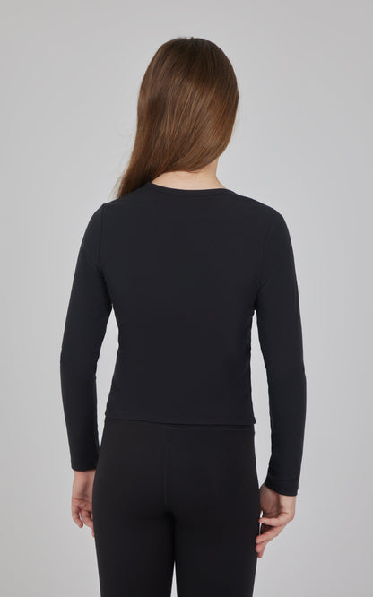 90 Degree by Reflex Girls 3 PK Ribbed Crew Neck Short Sleeve Shirt + Ribbed Crew Neck Long Sleeve Shirt
