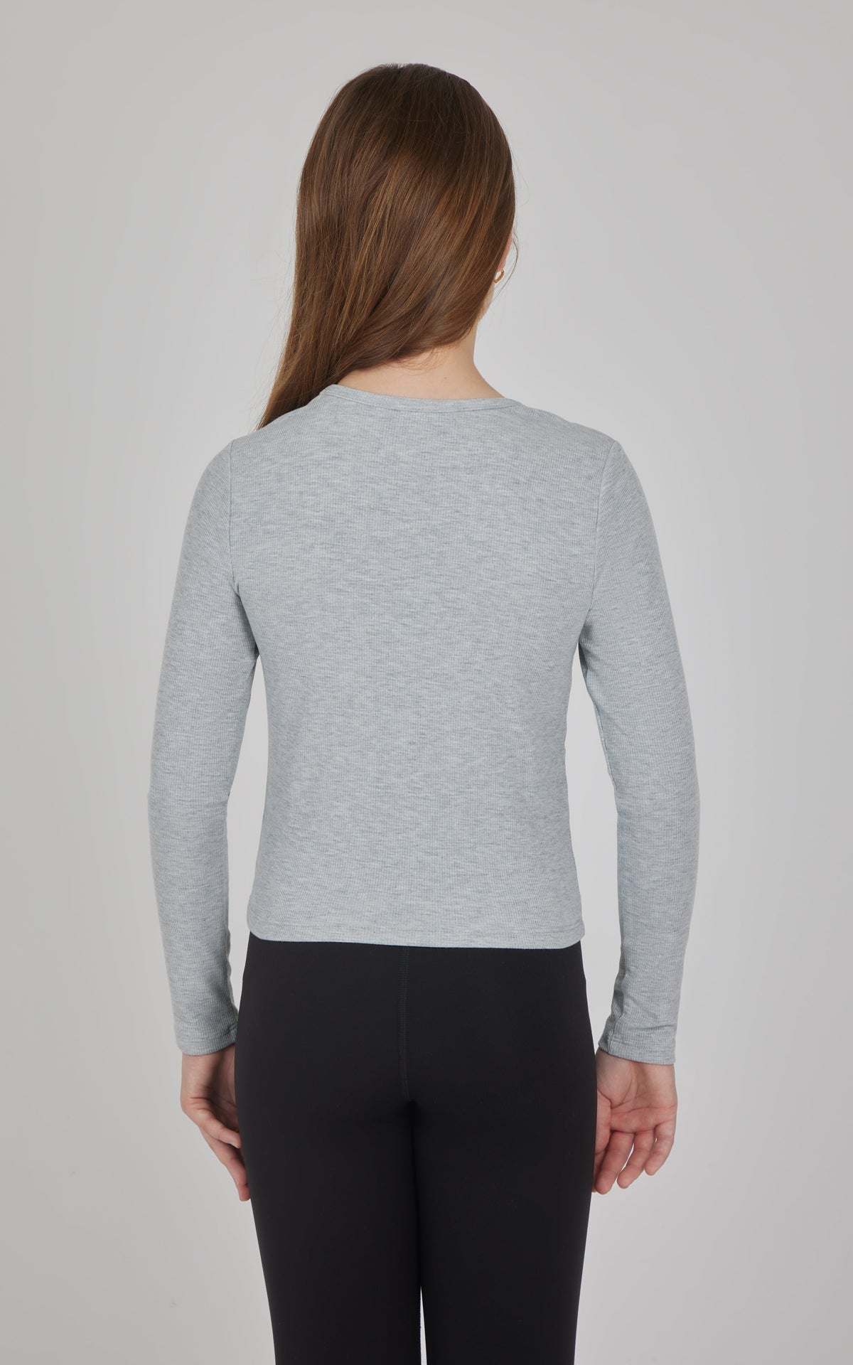 90 Degree by Reflex Girls 3 PK Ribbed Crew Neck Short Sleeve Shirt + Ribbed Crew Neck Long Sleeve Shirt