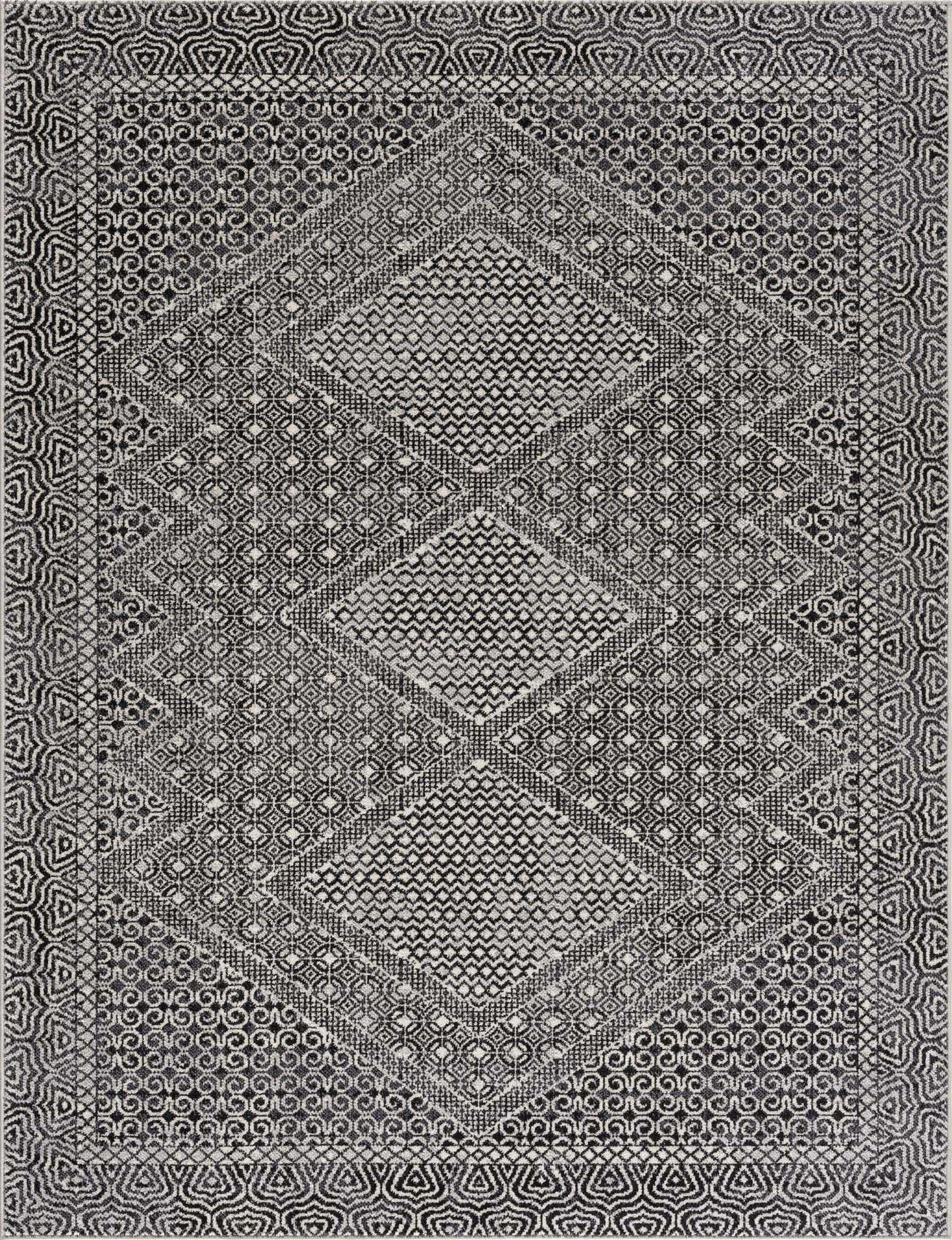 Coledale Black & White Washable Rug - Clearance