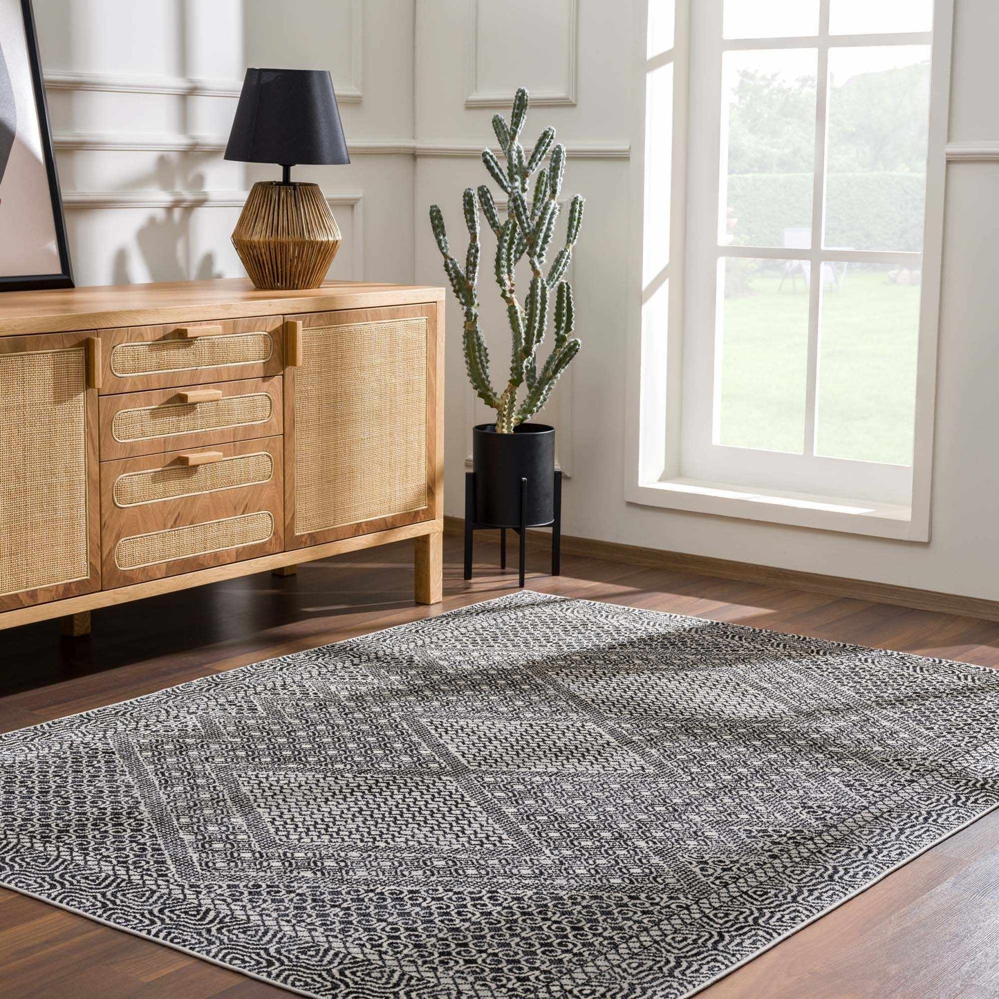 Coledale Black & White Washable Rug - Clearance