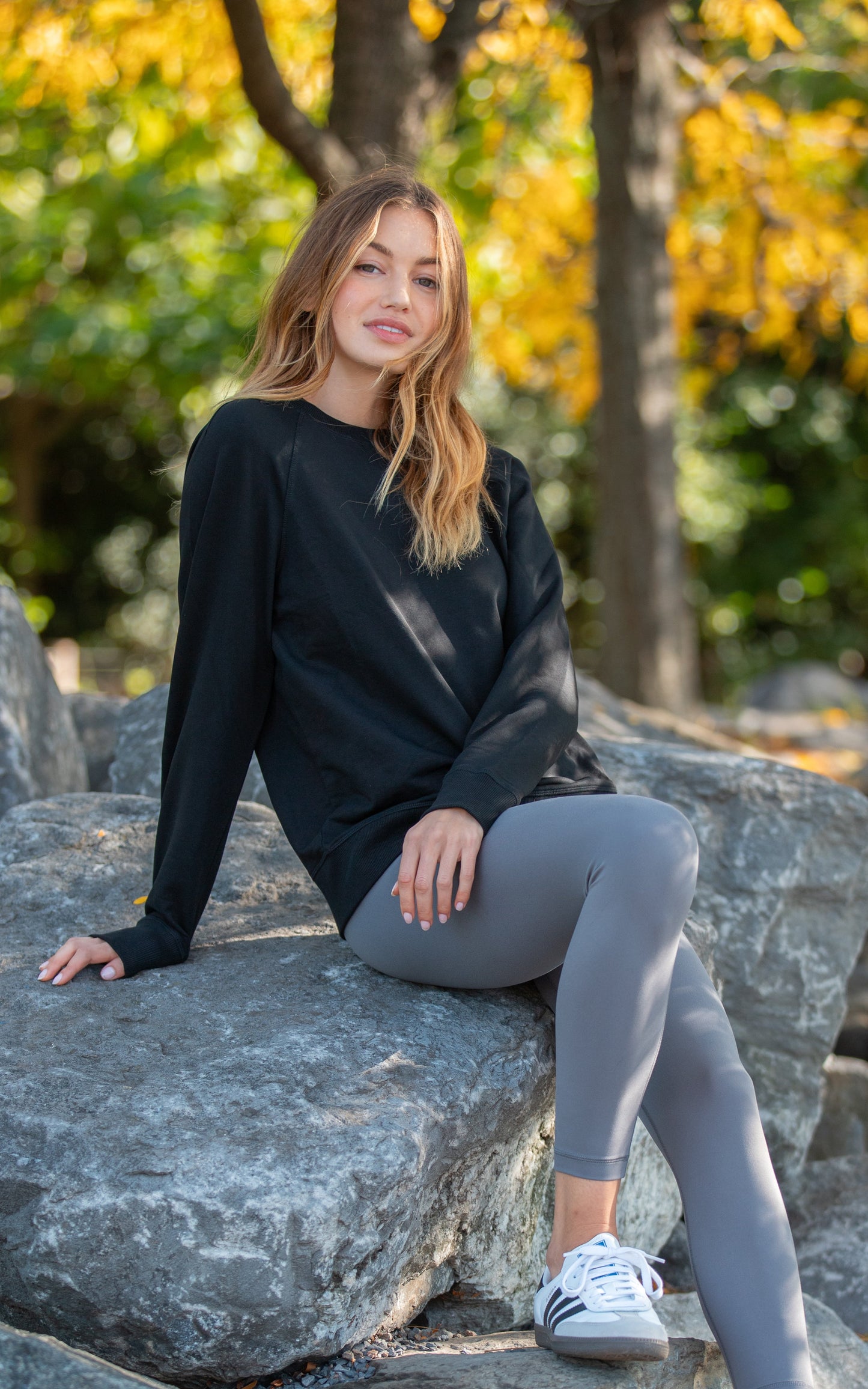 90 Degree by Reflex Terry Everyday Raglan Pullover Sweatshirt