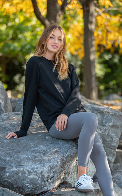 90 Degree by Reflex Terry Everyday Raglan Pullover Sweatshirt