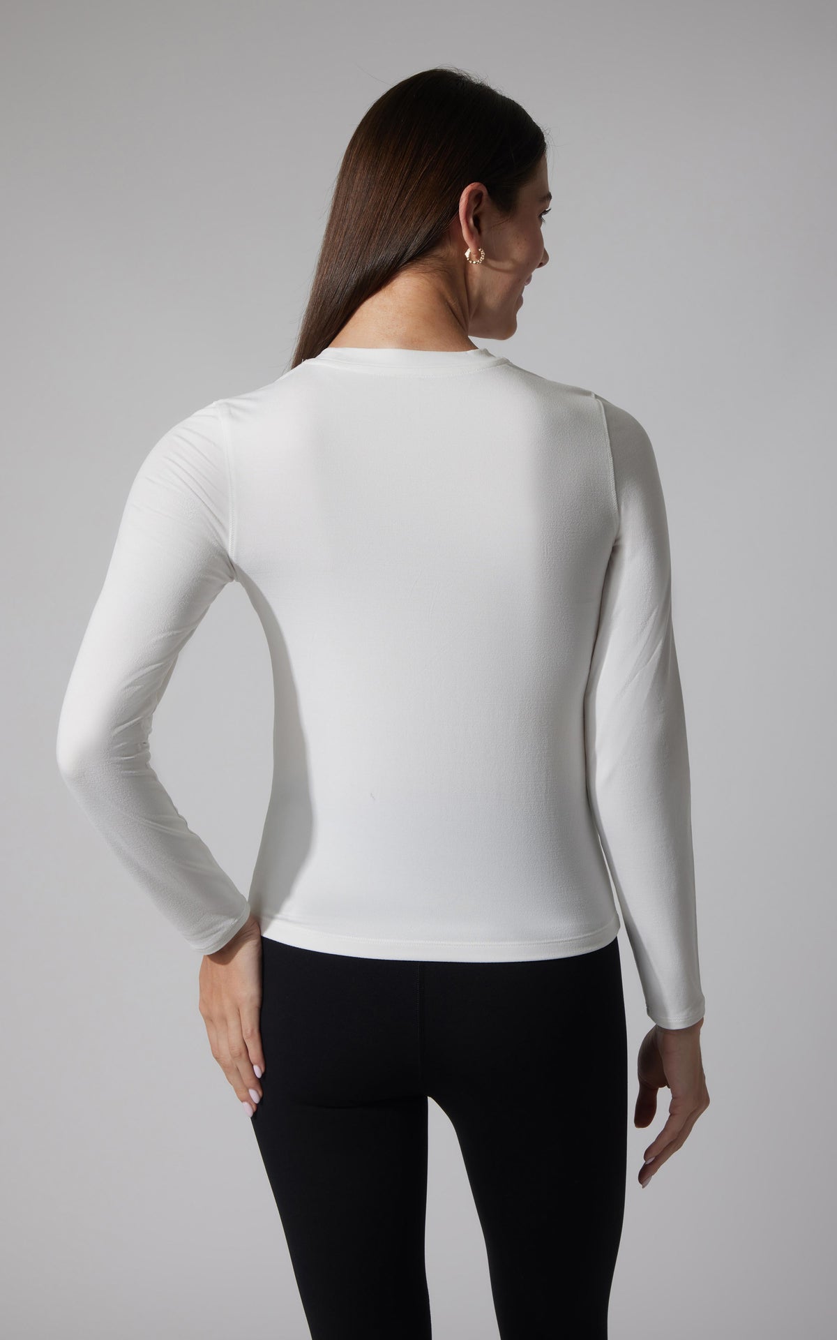 90 Degree by Reflex 2 PK Cationic Jersey Crew Neck Top with Side Ruching and Everyday Crew Neck Top