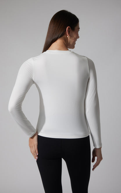 90 Degree by Reflex 2 PK Cationic Jersey Crew Neck Top with Side Ruching and Everyday Crew Neck Top