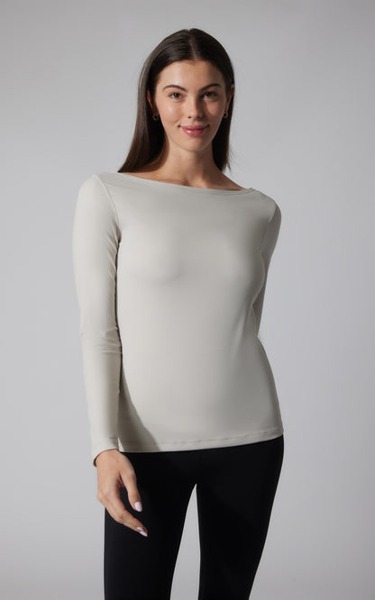 90 Degree by Reflex 2 PK Zenly Boat Neck Long Sleeve Top