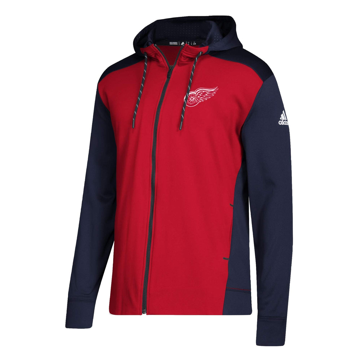 adidas Men's NHL Detroit Redwing Full Zip Hoodie