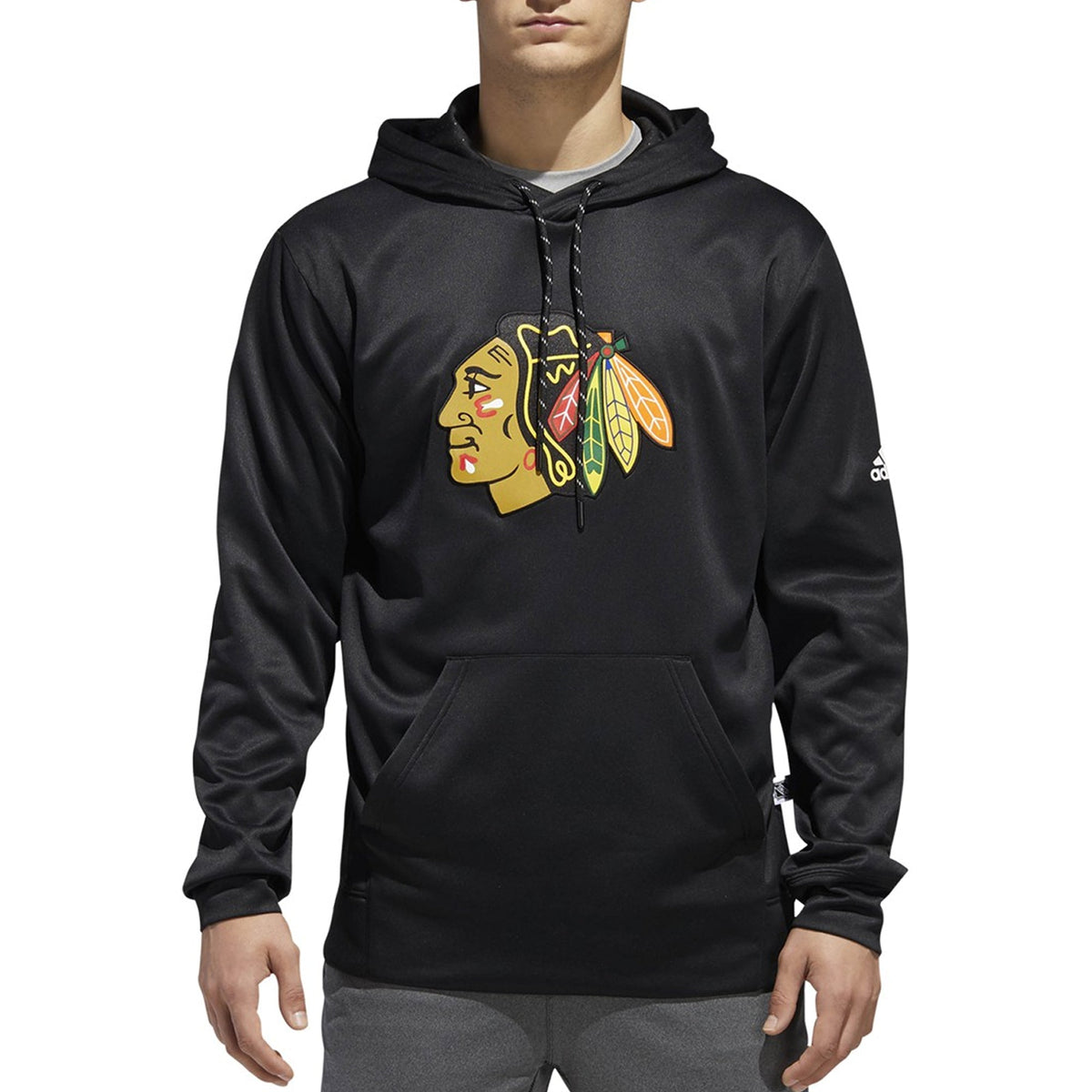 adidas Men's NHL Chicago Blackhawks Pullover Hoodie Sweaters