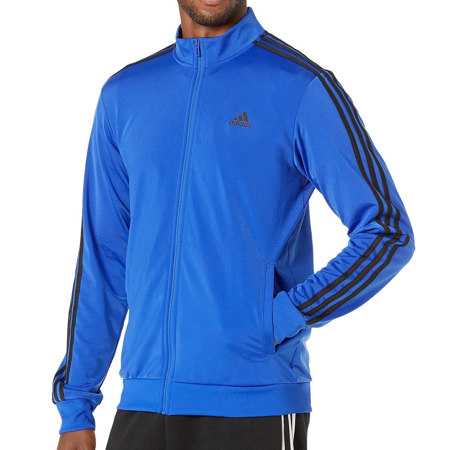 adidas Men's Warm-Up Tricot Regular 3-Stripe Track Jacket Jackets