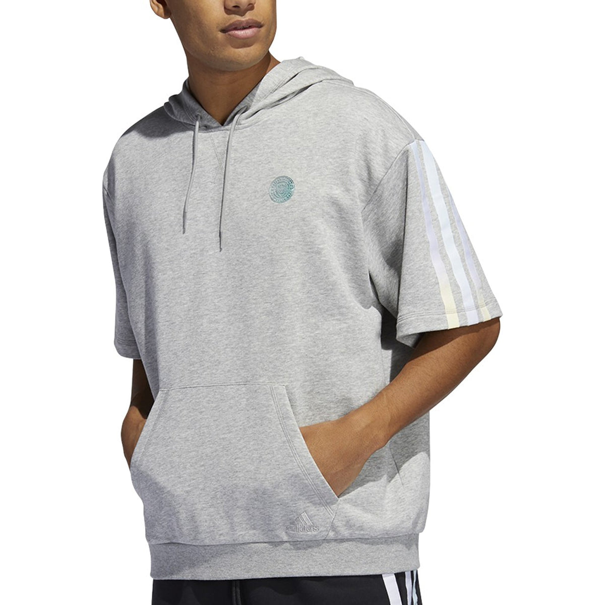 adidas Men's Donovan Mitchell Short Sleeve Hoodie Sweaters
