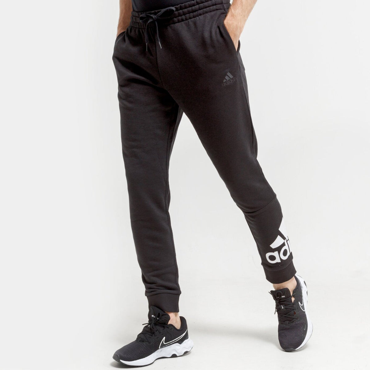 adidas Men's Essentials French Terry Tapered Cuff Logo Pants