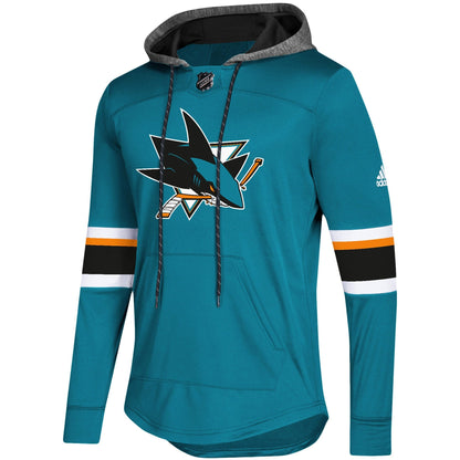 adidas Men's NHL San Jose Sharks Platinum Jersey Hoodie Sweaters