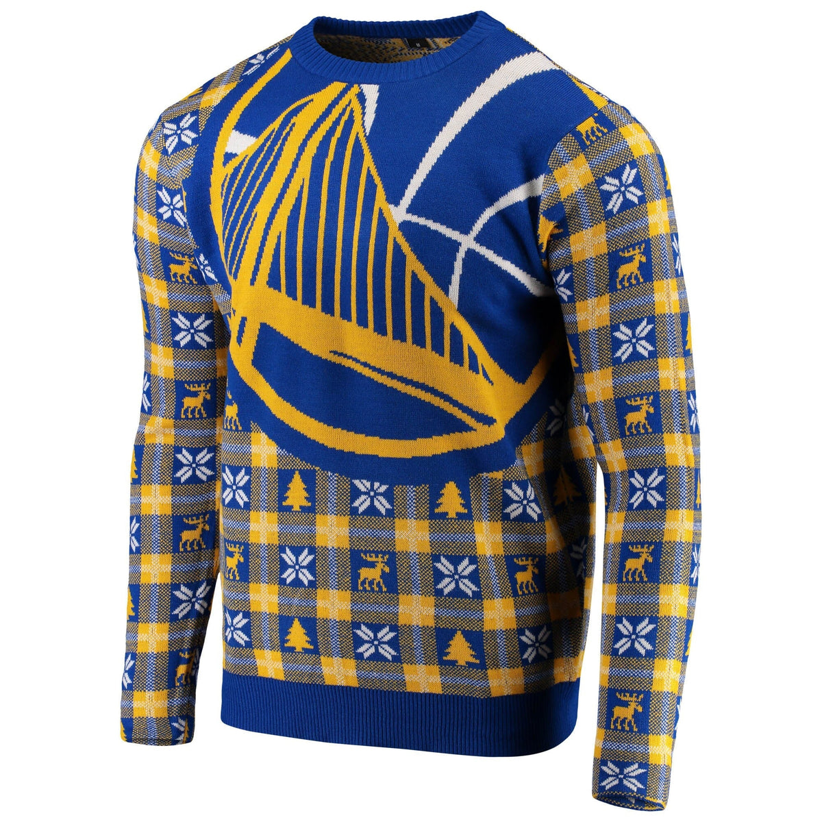 Foco Men's Golden State Warriors Ugly Big Logo Sweater Royal