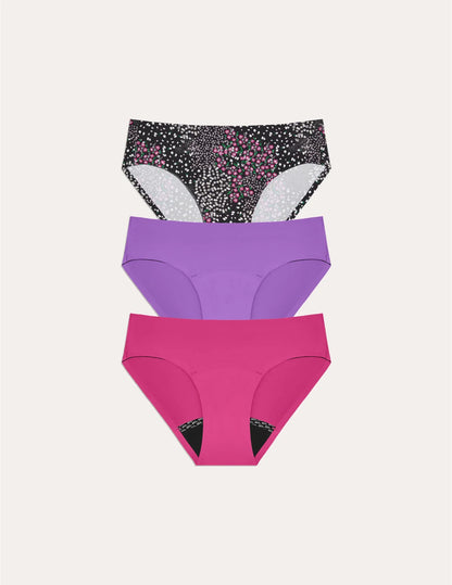 Teen Leakproof UltraThin No-Show Bikini 3-Pack