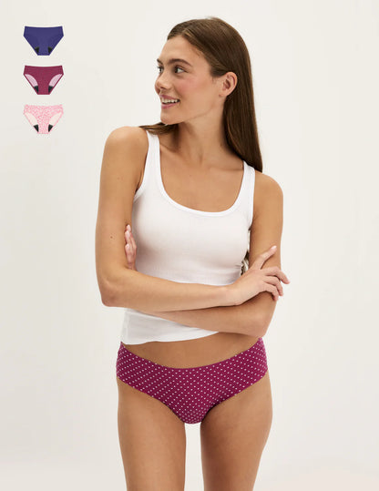 Teen Leakproof UltraThin No-Show Bikini 3-Pack