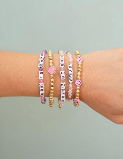 Elevated Faith God is Good Letter Bracelet