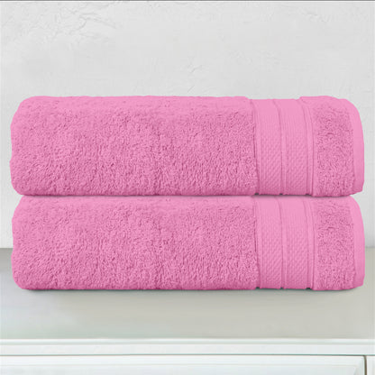 Elegant Comfort 2-Piece Turkish Cotton Three Line Popcorn Bath Towel Set, 27 x 54 inch