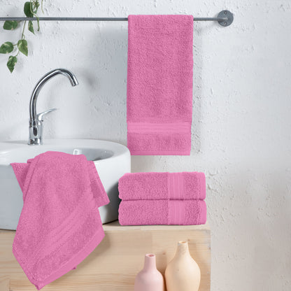 Elegant Comfort 4 Pack Premium Turkish Cotton Hand Towel Set, 16 x 28 inch