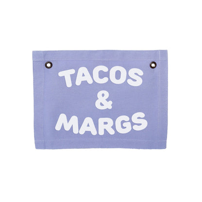 Frankie Jean Tacos & Margs Small Canvas Flag