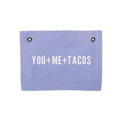 Frankie Jean You+Me+Tacos Small Canvas Flag