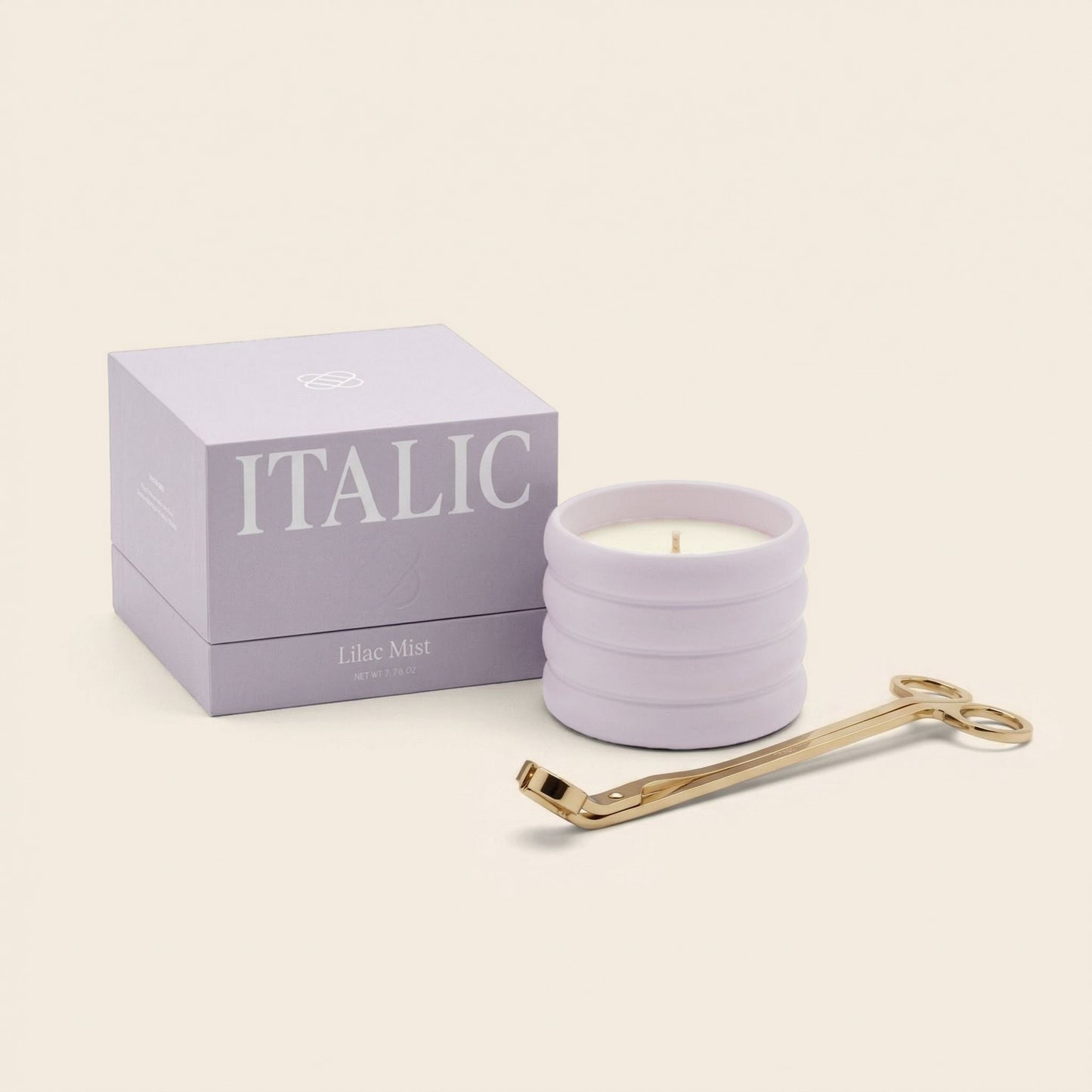 Ceramic Candle & Wick Trimmer Set