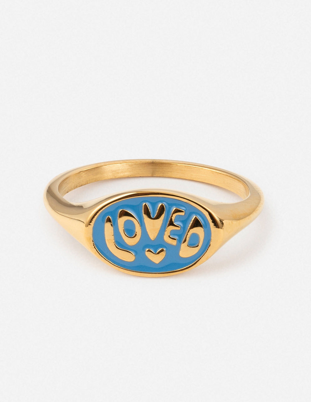 Elevated Faith Loved Oval Signet Ring