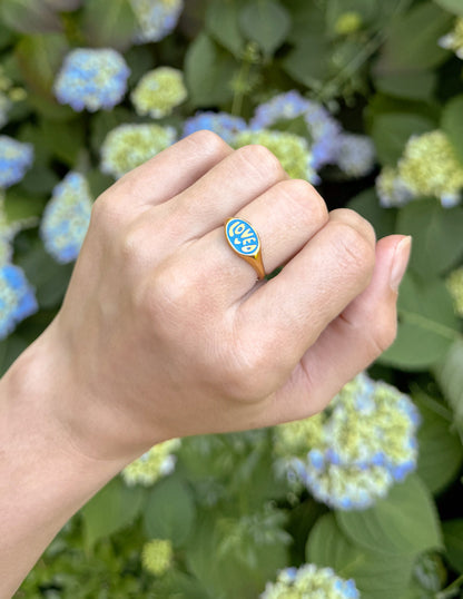 Elevated Faith Loved Oval Signet Ring