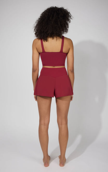 90 Degree by Reflex Ribbed Alamo Bra Tank & Lightstreme Crossfire Short Set