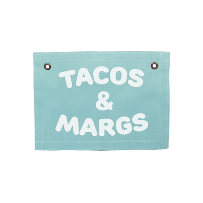 Frankie Jean Tacos & Margs Small Canvas Flag