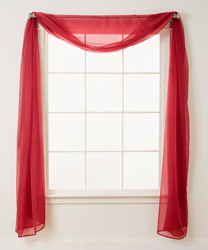 Elegant Comfort 1 Panel - Scarf Solid Sheer Curtain Panel - Rod Pocket - 60" Width X 216" Length