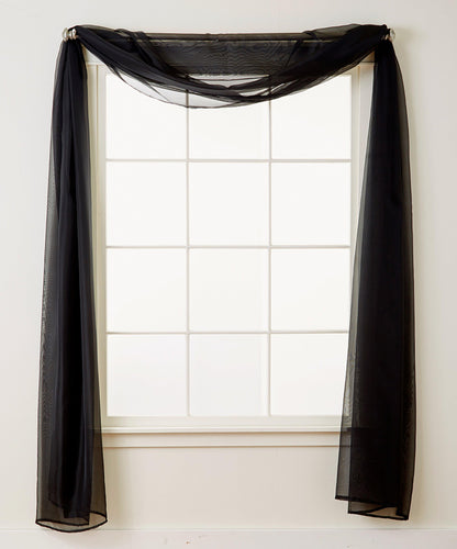 Elegant Comfort 1 Panel - Scarf Solid Sheer Curtain Panel - Rod Pocket - 60" Width X 216" Length