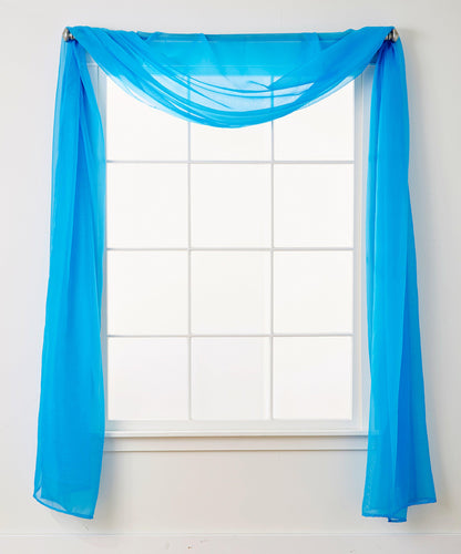 Elegant Comfort 1 Panel - Scarf Solid Sheer Curtain Panel - Rod Pocket - 60" Width X 216" Length
