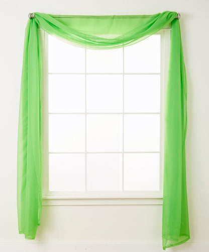 Elegant Comfort 1 Panel - Scarf Solid Sheer Curtain Panel - Rod Pocket - 60" Width X 216" Length