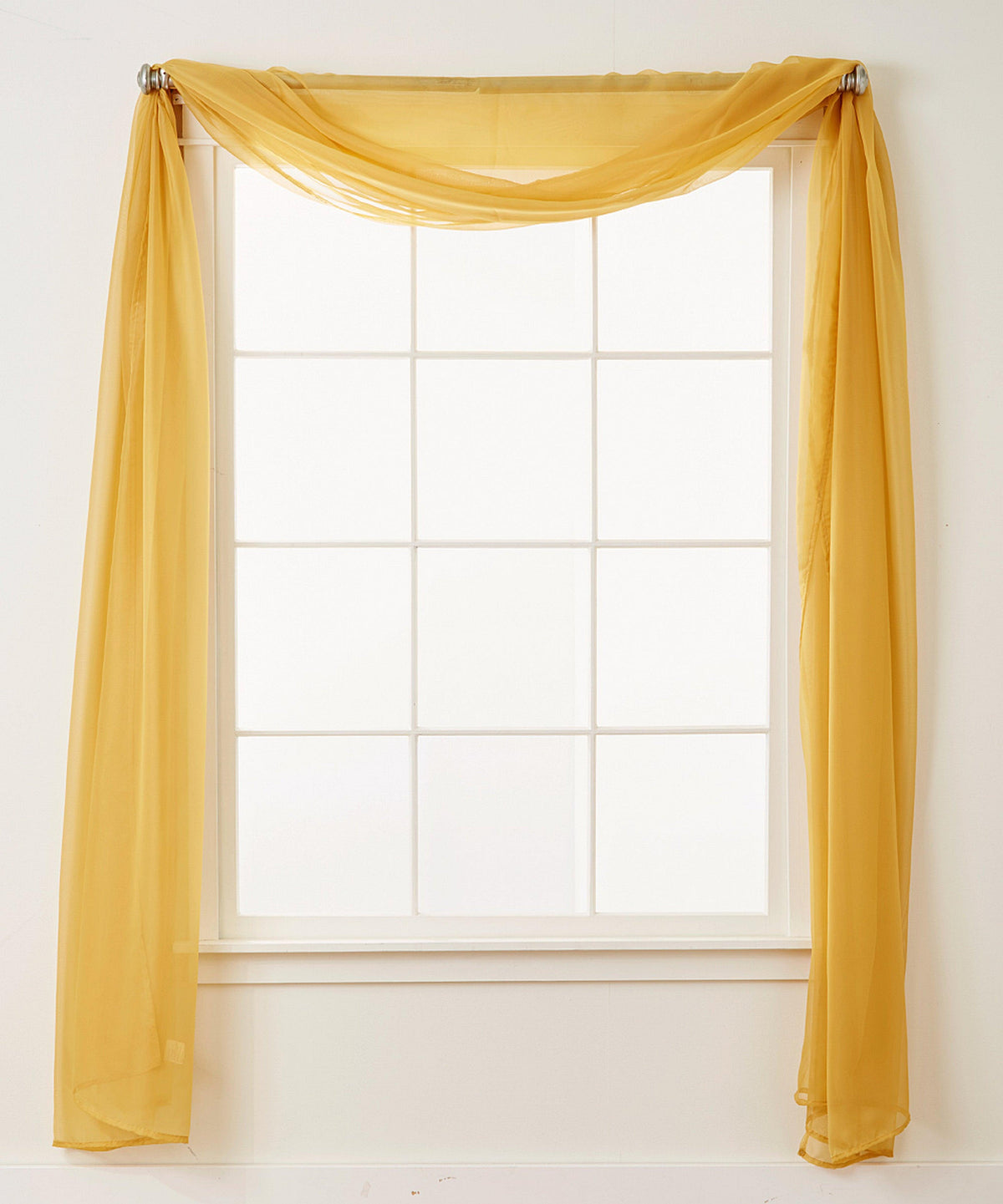 Elegant Comfort 1 Panel - Scarf Solid Sheer Curtain Panel - Rod Pocket - 60" Width X 216" Length