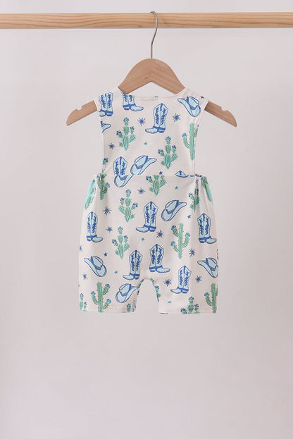 Blue Boots Smocked Jon Jon