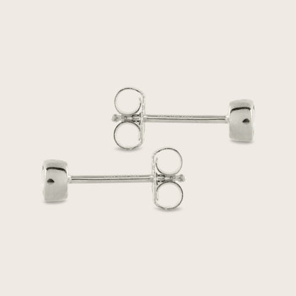 14k Gold Bezel Lab Grown Diamond Stud Earrings