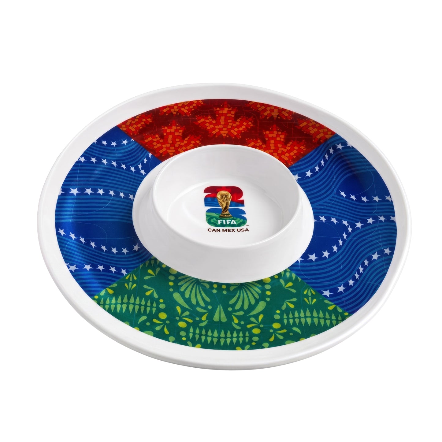 FIFA 26 Can Mex Us Melamine Chip & Dip 13"D