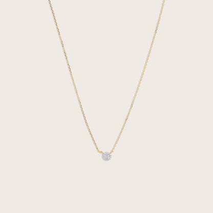 14k Yellow Gold Lab Grown Diamond Pavé Pendant Necklace