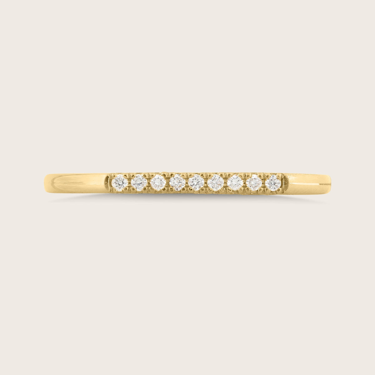 14k Yellow Gold Lab Grown Diamond Bar Ring