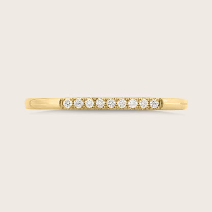 14k Yellow Gold Lab Grown Diamond Bar Ring