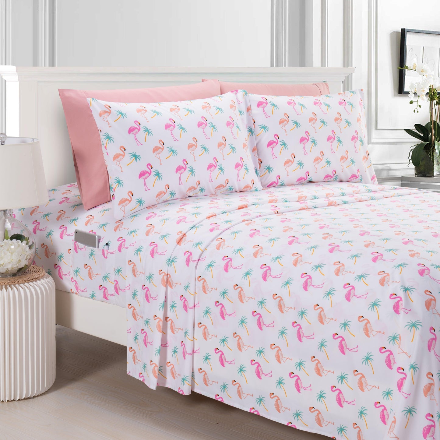 Elegant Comfort 6-Piece Tropical Pattern Bed Sheet Set - Soft as a Hotel Premium Quality