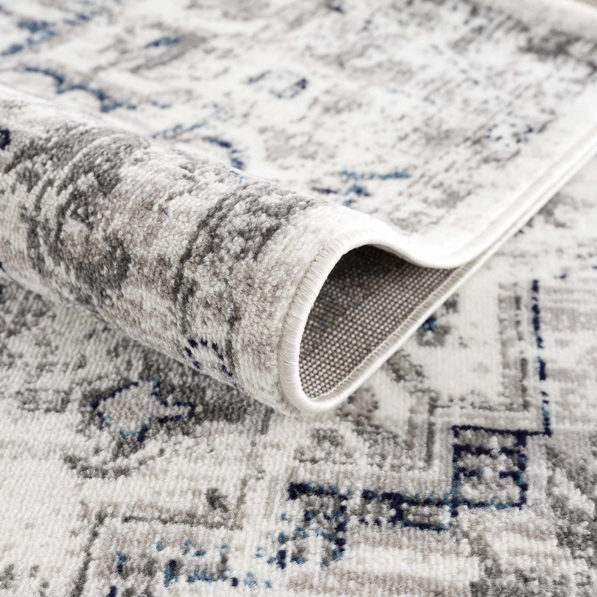 Buenaventura Cream & Navy Area Rug - Clearance