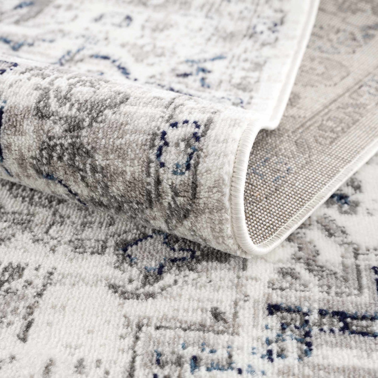 Buenaventura Cream & Navy Area Rug - Clearance
