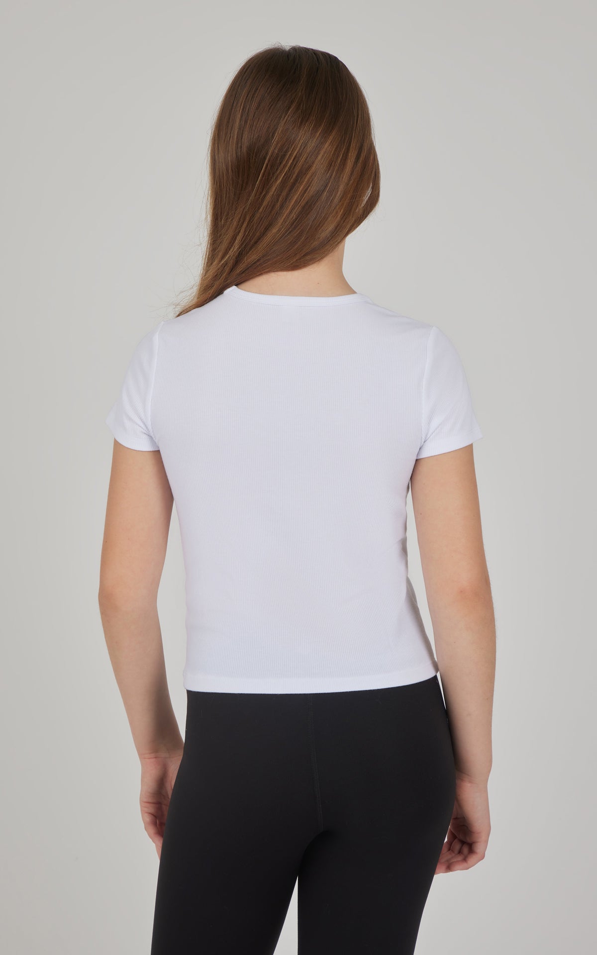 90 Degree by Reflex Girls 3 PK Ribbed Crew Neck Short Sleeve Shirt + Ribbed Crew Neck Long Sleeve Shirt