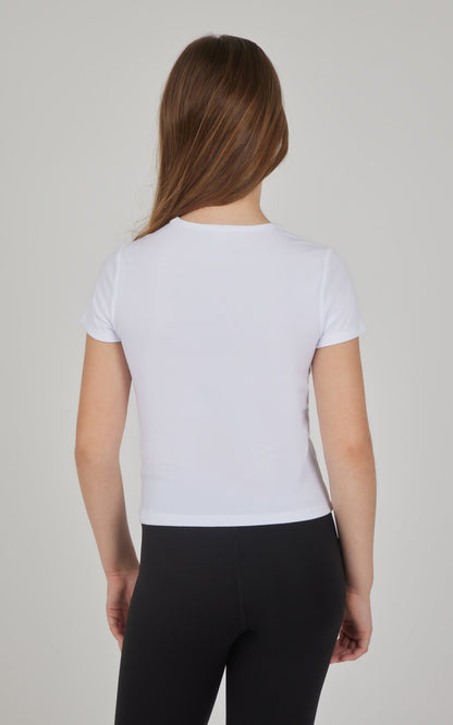 90 Degree by Reflex Girls 3 PK Ribbed Crew Neck Short Sleeve Shirt + Ribbed Crew Neck Long Sleeve Shirt