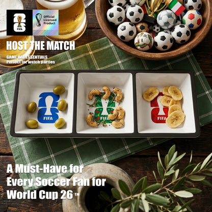 FIFA 2026 Melamine 3 Section Dish