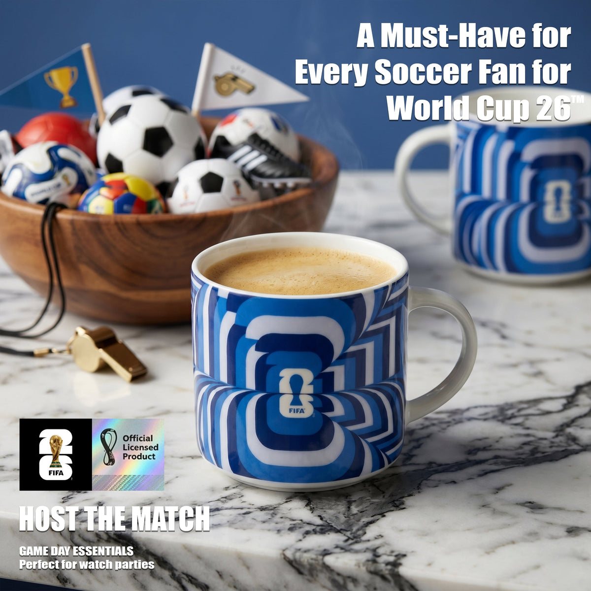 FIFA Trophy Mug 21.9 OZ./650 Ml Color Glaze Bone China