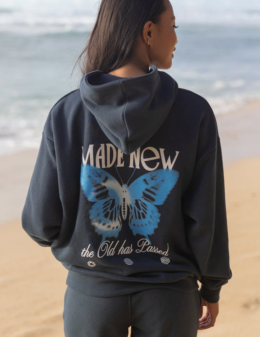 Elevated Faith Made New Butterfly Unisex Hoodie