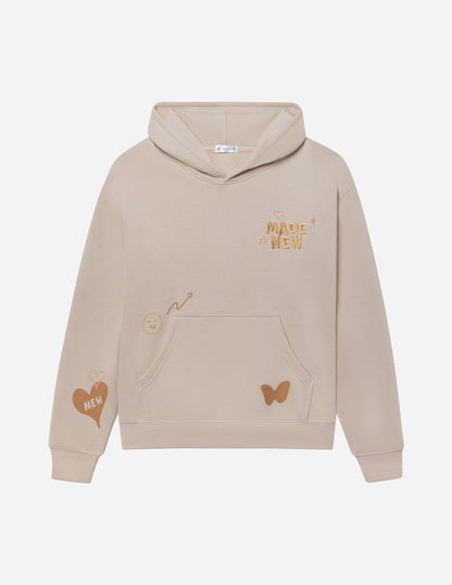 Elevated Faith Made New Cream Unisex Hoodie