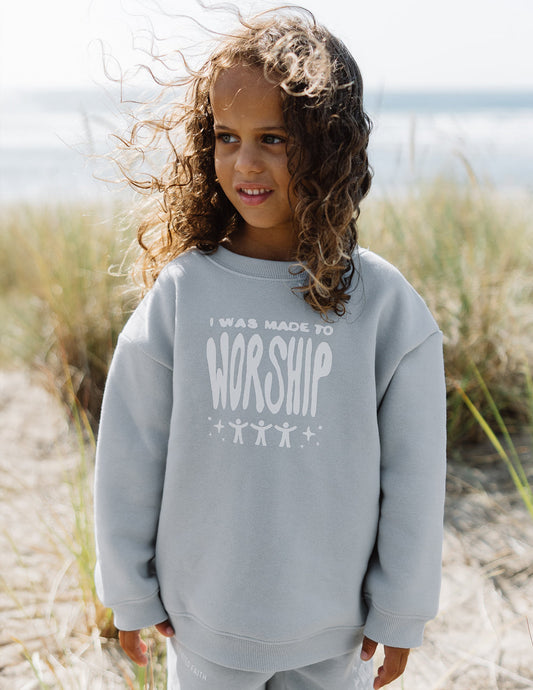 Elevated Faith Made To Worship Kids Crewneck